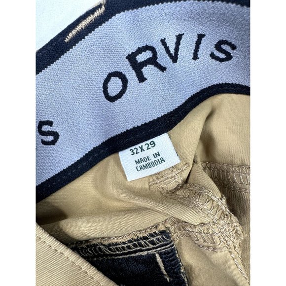 New Mens Orvis Tech Water Repellant Pant size 32 X29 Antique Bronze Tan Color - Picture 3 of 10